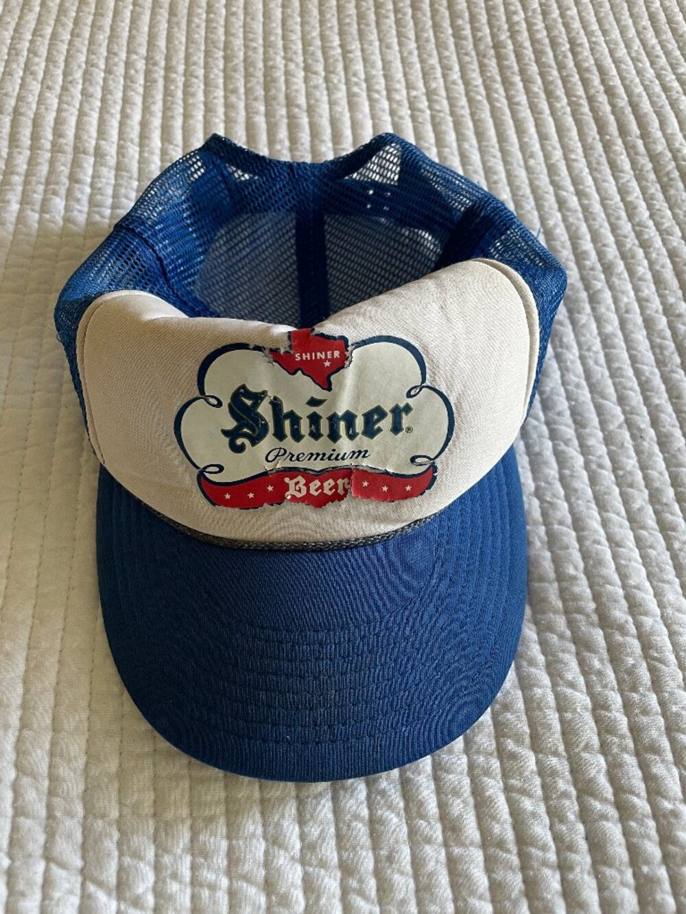 Vintage 80's Shiner Premium Beer Trucker Hat Mesh Snapback Cap
